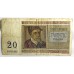 BELGIUM 1956 . TWENTY 20 FRANCS BANKNOTE . SCARCE